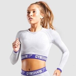 Gymshark Flex Long Sleeve Crop Top Size Small